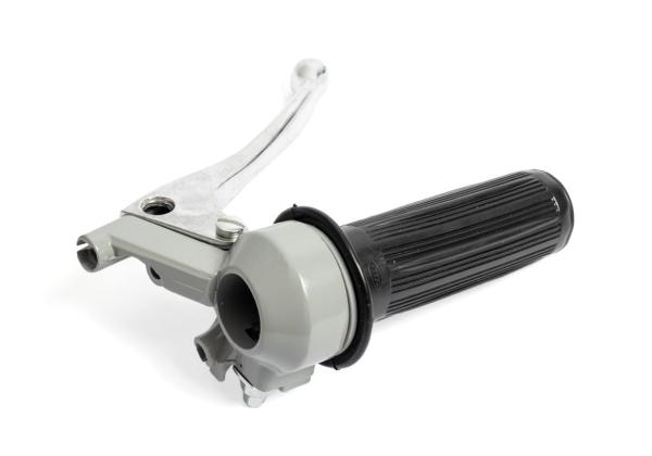 Gasgriff Magura, komplett, graues Gehäuse